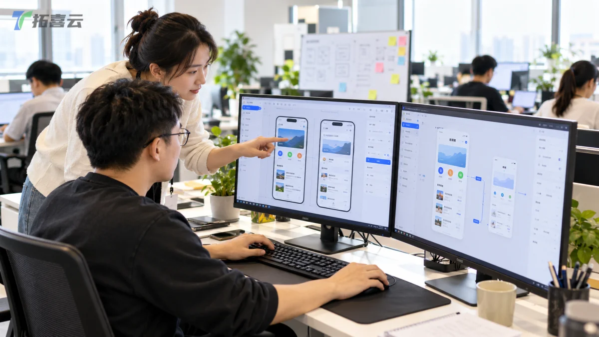 展示APP与小程序定制开发从构思到实现的协同工作场景 ——