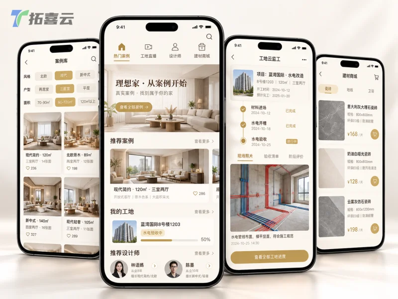 一站式装修小程序：工地监工与建材商城的数字化解决方案
